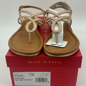 NEW Kelly & Katie Women's Sandals KK-Peggie Rose Gold Size 8 1/2M